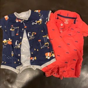 2 Vehicle Themed Rompers (Carter’s)